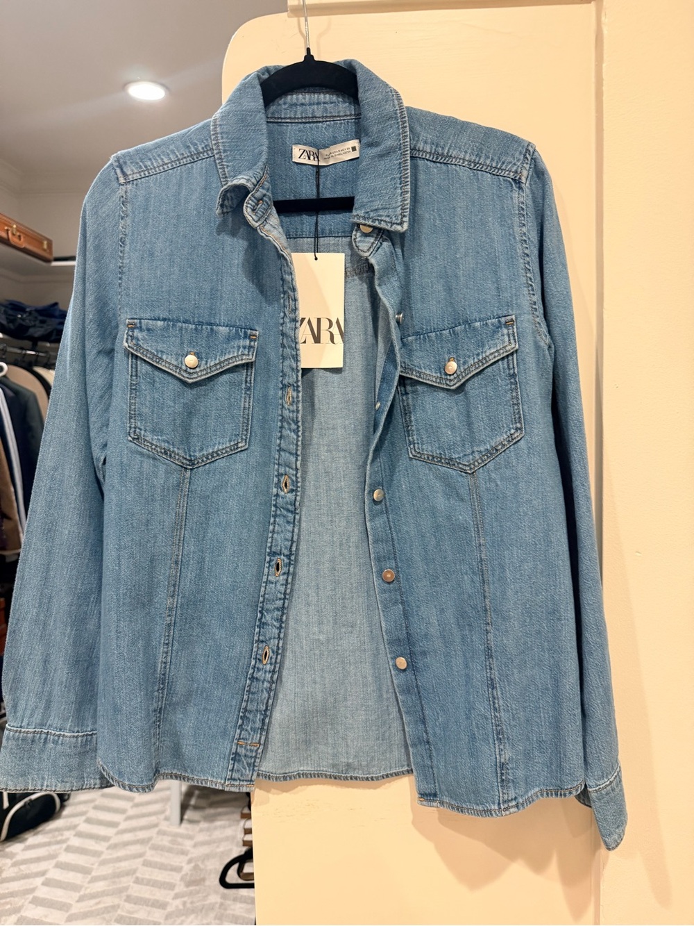 ZARA Light Blue Denim button down  - Women's